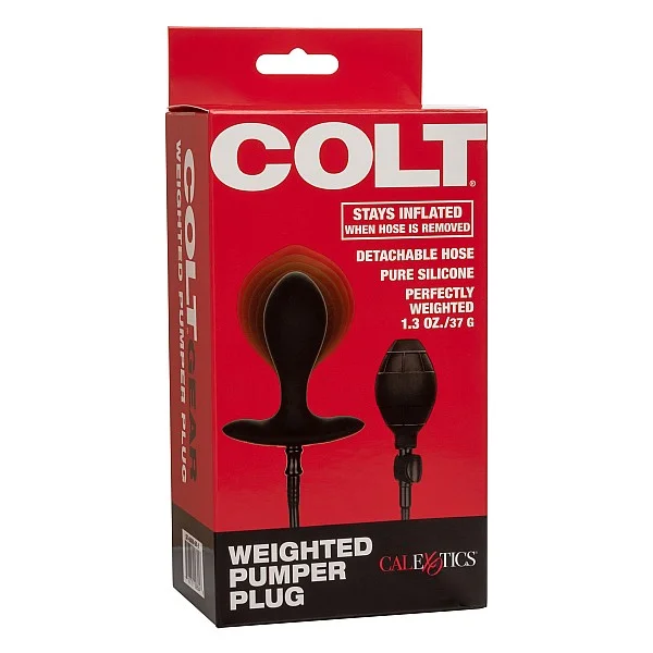 COLT Weighted Pumper Plug - Zwart van het merk Colt Gear - Opblaasbare Dildo's - online kopen bij Masculum.nl. De discrete online seks-toys en erotisch heren ondergoed winkel voor gay & hetero mannen.