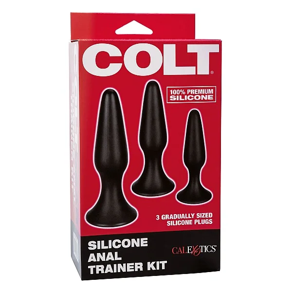 COLT Silicone Anal Trainer Kit - Zwart van het merk Colt Gear - Buttplugs - online bestellen bij Masculum.nl. De discrete online seks-toys en erotisch heren ondergoed winkel voor gay & hetero mannen.