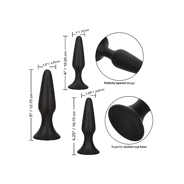 COLT Silicone Anal Trainer Kit - Zwart van het merk Colt Gear - Buttplugs - online bestellen bij Masculum.nl. De discrete online seks-toys en erotisch heren ondergoed winkel voor gay & hetero mannen.