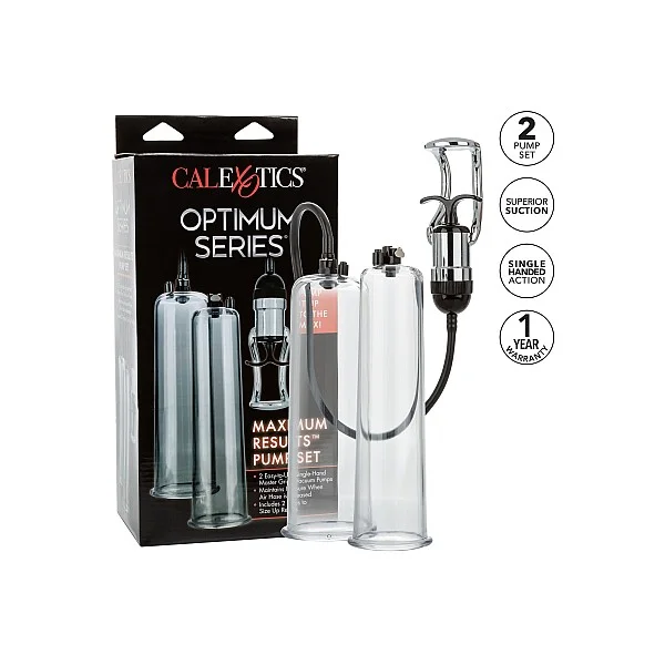 Maximum Results Pump Set - Transparant van het merk Optimum Series - Penispompen - online kopen bij Masculum.nl. De discrete online seks-toys en erotisch heren ondergoed winkel voor gay & hetero mannen.
