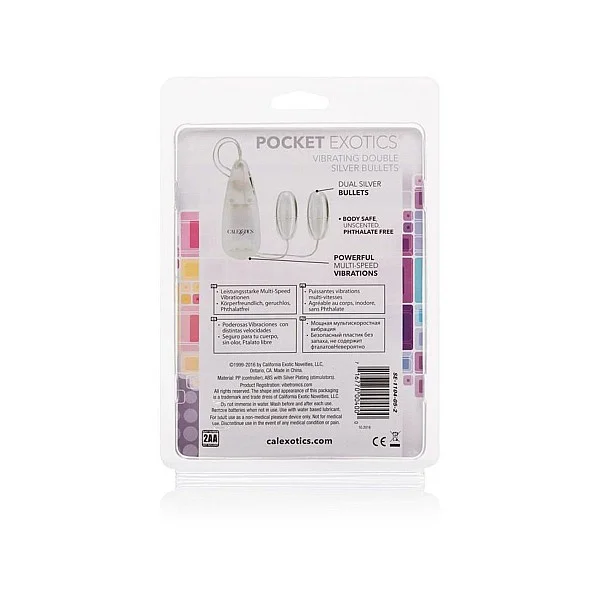 Vibrating Bullets - Zilver van het merk Pocket Exotics - Vibrerende Eitjes - online kopen bij Masculum.nl. De discrete online seks-toys en erotisch heren ondergoed winkel voor gay & hetero mannen.