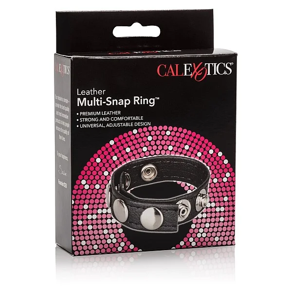 Leather Multi-Snap Ring - Zwart van het merk Rings - Cockringen - online bestellen bij Masculum.nl. De discrete online seks-toys en erotisch heren ondergoed winkel voor gay & hetero mannen.