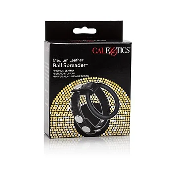 Medium Leather Ball Spreader - Zwart