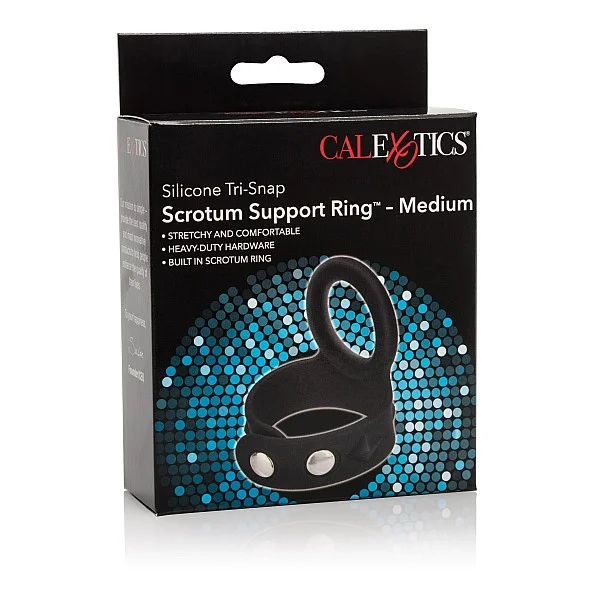 3-Snap Scrotum Ring - Medium - Zwart van het merk Rings - Cockringen - online kopen bij Masculum.nl. De discrete online seks-toys en erotisch heren ondergoed winkel voor gay & hetero mannen.