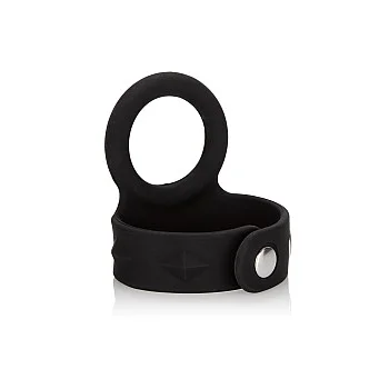 3-Snap Scrotum Ring - Large - Zwart