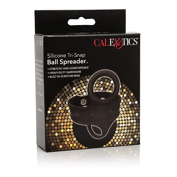 Silicone 3-Snap Ball Spreader - Zwart van het merk Rings - Cockringen - online bestellen bij Masculum.nl. De discrete online seks-toys en erotisch heren ondergoed winkel voor gay & hetero mannen.