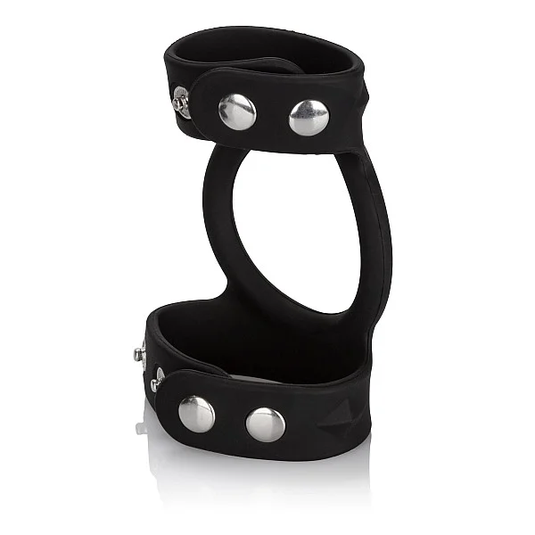 Silicone Tri-Snap C & B Cage - Zwart van het merk Rings - Cockringen - online bestellen bij Masculum.nl. De discrete online seks-toys en erotisch heren ondergoed winkel voor gay & hetero mannen.