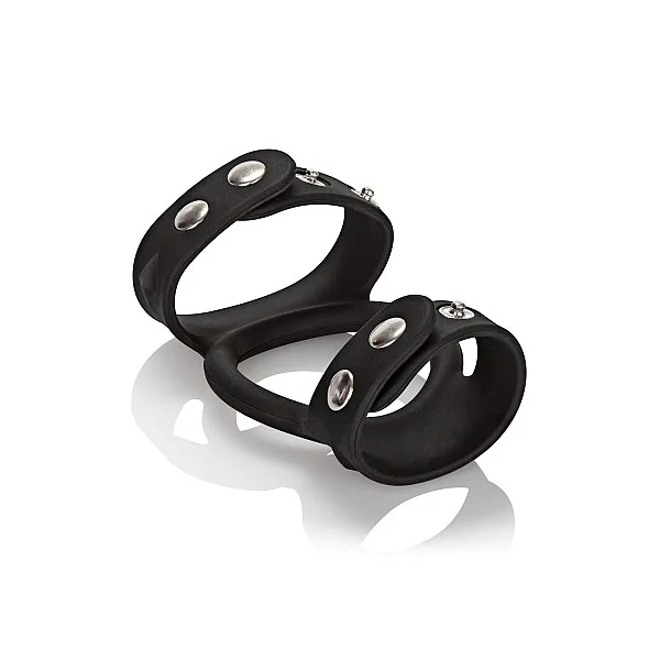 Silicone Tri-Snap C & B Cage - Zwart van het merk Rings - Cockringen - online bestellen bij Masculum.nl. De discrete online seks-toys en erotisch heren ondergoed winkel voor gay & hetero mannen.