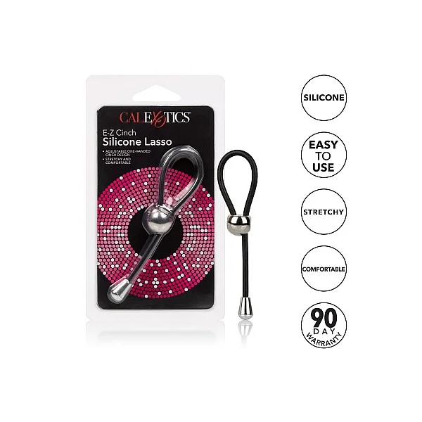 E-Z CInch Silicone Lasso - Zwart van het merk Rings - Cockringen - online bestellen bij Masculum.nl. De discrete online seks-toys en erotisch heren ondergoed winkel voor gay & hetero mannen.