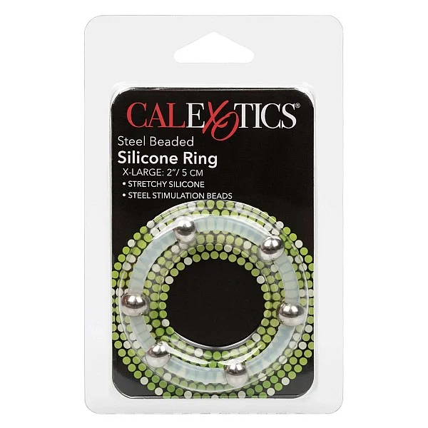 Steel Beaded Silicone Ring XL - Transparant van het merk Rings - Cockringen - online kopen bij Masculum.nl. De discrete online seks-toys en erotisch heren ondergoed winkel voor gay & hetero mannen.