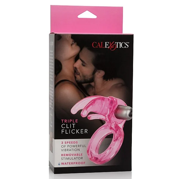Triple Clit Flicker - Roze van het merk Couples Enhancers - Vibrerende Cockringen - online kopen bij Masculum.nl. De discrete online seks-toys en erotisch heren ondergoed winkel voor gay & hetero mannen.