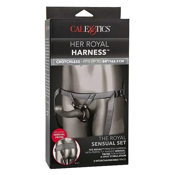 The Royal Sensual Set - Grijs van het merk Her Royal Harness -  - online kopen bij Masculum.nl. De discrete online seks-toys en erotisch heren ondergoed winkel voor gay & hetero mannen.