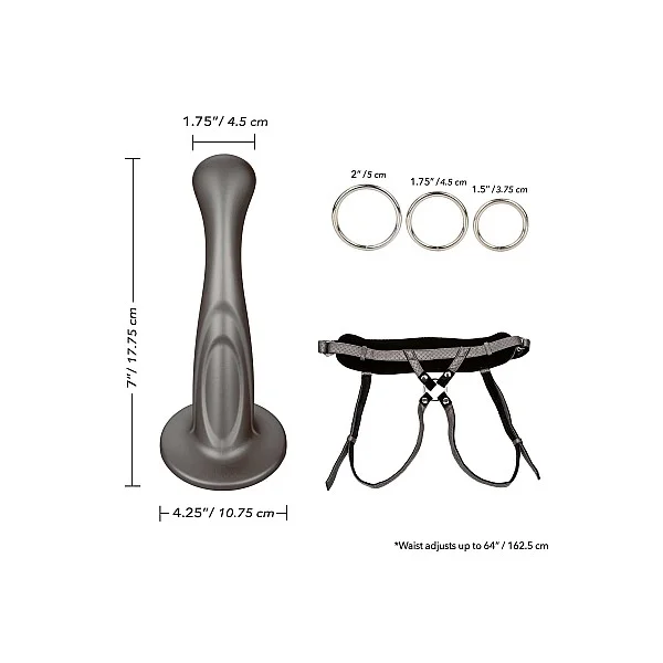 The Royal Sensual Set - Grijs van het merk Her Royal Harness -  - online kopen bij Masculum.nl. De discrete online seks-toys en erotisch heren ondergoed winkel voor gay & hetero mannen.