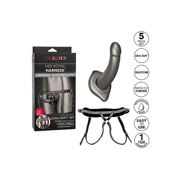 The Royal Ultra-Soft Set - Grijs van het merk Her Royal Harness -  - online kopen bij Masculum.nl. De discrete online seks-toys en erotisch heren ondergoed winkel voor gay & hetero mannen.