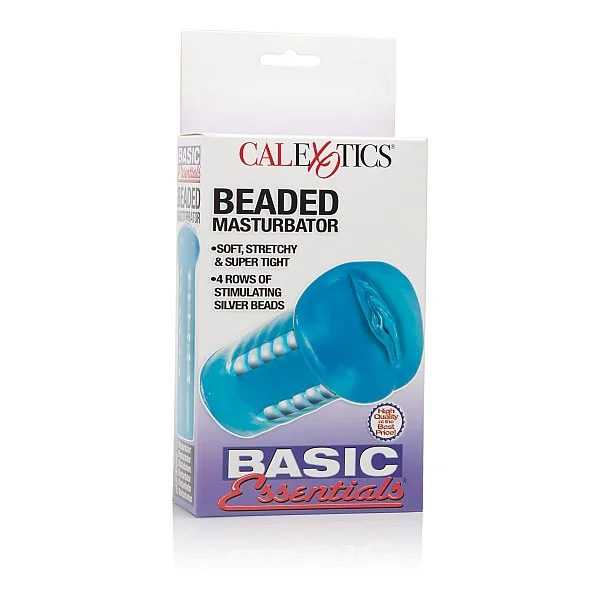 BasicEssentials Beaded Mastrub - Blauw van het merk Basic Essentials - Kunst Vagina - online kopen bij Masculum.nl. De discrete online seks-toys en erotisch heren ondergoed winkel voor gay & hetero mannen.