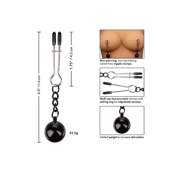 Weighted Tweezer NippleClamps - Metaal van het merk Nipple Play - Tepelklemmen - online kopen bij Masculum.nl. De discrete online seks-toys en erotisch heren ondergoed winkel voor gay & hetero mannen.