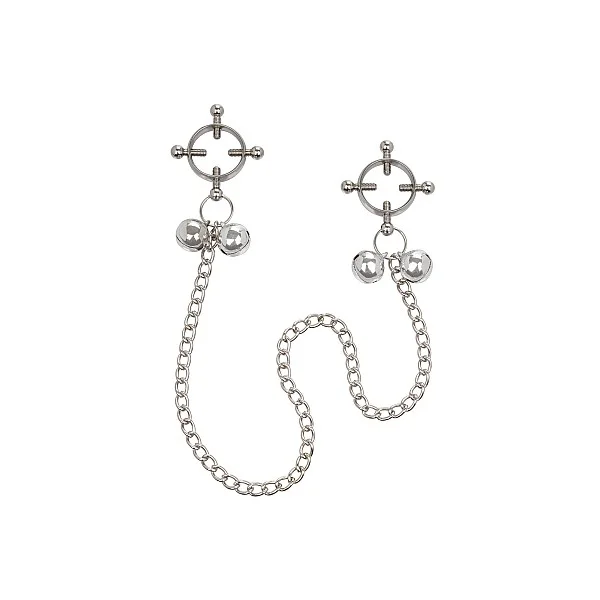 4-Point Nipple Press W Bells - Metaal van het merk Nipple Play - Tepelklemmen - online bestellen bij Masculum.nl. De discrete online seks-toys en erotisch heren ondergoed winkel voor gay & hetero mannen.