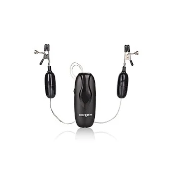 Vibrating Nipple Clamps - Zwart