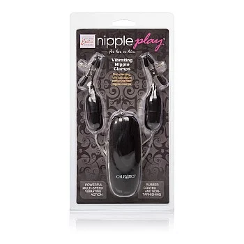 Vibrating Nipple Clamps - Zwart