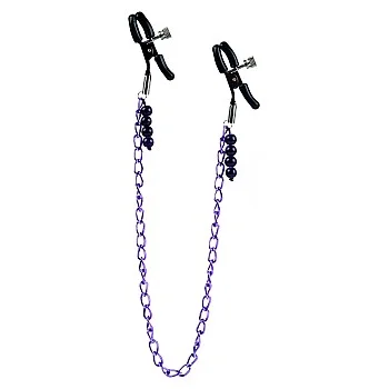 Purple Chain Nipple Clamps - Paars