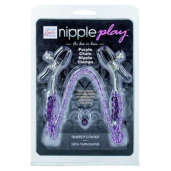 Purple Chain Nipple Clamps - Paars