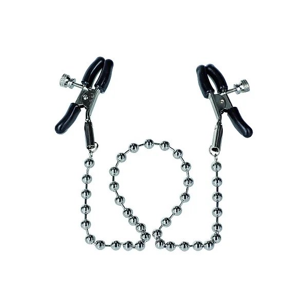 Silver Beaded Nipple Clamps - Metaal van het merk Nipple Play - Tepelklemmen - online kopen bij Masculum.nl. De discrete online seks-toys en erotisch heren ondergoed winkel voor gay & hetero mannen.