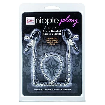 Silver Beaded Nipple Clamps - Metaal