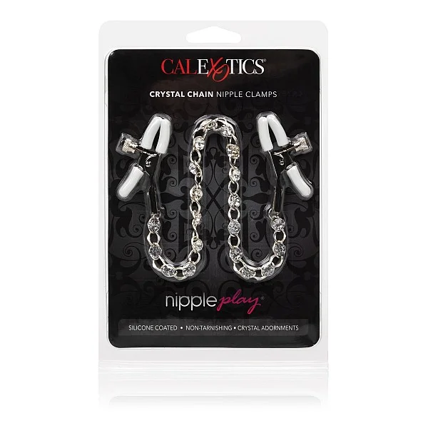 Crystal Chain Nipple Clamps - Zilver van het merk Nipple Play - Tepelklemmen - online bestellen bij Masculum.nl. De discrete online seks-toys en erotisch heren ondergoed winkel voor gay & hetero mannen.