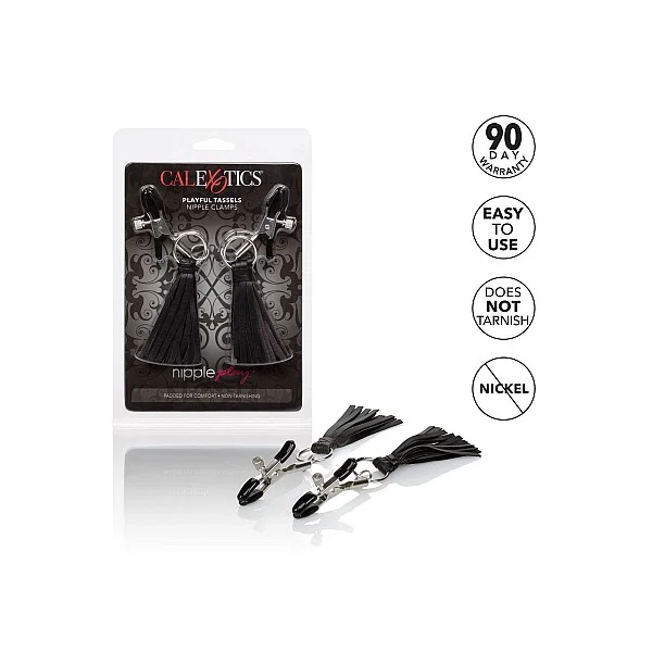 Playful Tassels Nipple Clamps - Zwart van het merk Nipple Play - Tepelklemmen - online kopen bij Masculum.nl. De discrete online seks-toys en erotisch heren ondergoed winkel voor gay & hetero mannen.