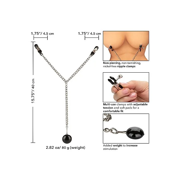 Weighted Disc Nipple Clamps - Metaal van het merk Nipple Play - Tepelklemmen - online bestellen bij Masculum.nl. De discrete online seks-toys en erotisch heren ondergoed winkel voor gay & hetero mannen.
