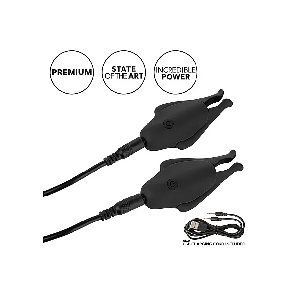 Rechargeable Nipplettes - Zwart van het merk Nipple Play - Tepelklemmen - online bestellen bij Masculum.nl. De discrete online seks-toys en erotisch heren ondergoed winkel voor gay & hetero mannen.