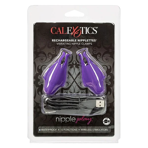 Rechargeable Nipplettes - Paars van het merk Nipple Play - Tepelklemmen - online kopen bij Masculum.nl. De discrete online seks-toys en erotisch heren ondergoed winkel voor gay & hetero mannen.