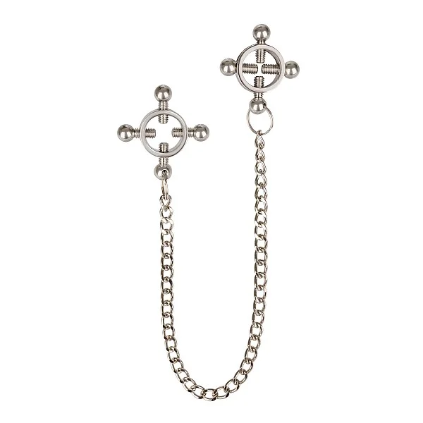 4 Point Nipple Press w Chain - Zwart van het merk Nipple Play - Tepelklemmen - online kopen bij Masculum.nl. De discrete online seks-toys en erotisch heren ondergoed winkel voor gay & hetero mannen.