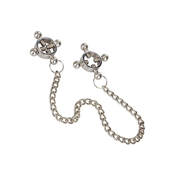 4 Point Nipple Press w Chain - Zwart van het merk Nipple Play - Tepelklemmen - online kopen bij Masculum.nl. De discrete online seks-toys en erotisch heren ondergoed winkel voor gay & hetero mannen.