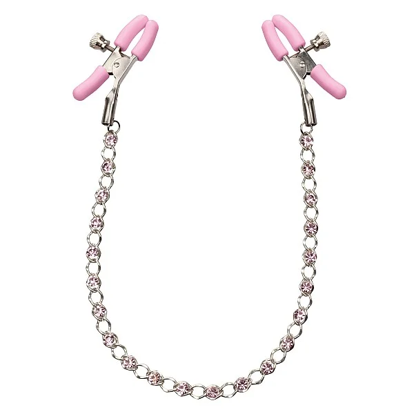 Crystal Chain Nipple Clamps - Metaal van het merk Nipple Play - Tepelklemmen - online bestellen bij Masculum.nl. De discrete online seks-toys en erotisch heren ondergoed winkel voor gay & hetero mannen.
