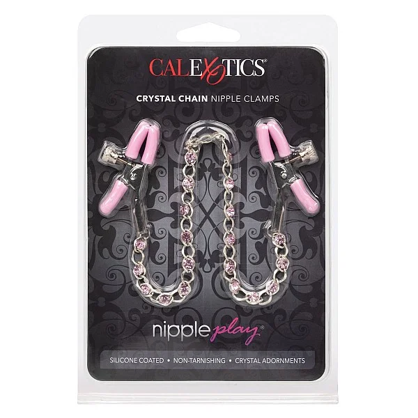 Crystal Chain Nipple Clamps - Metaal van het merk Nipple Play - Tepelklemmen - online bestellen bij Masculum.nl. De discrete online seks-toys en erotisch heren ondergoed winkel voor gay & hetero mannen.