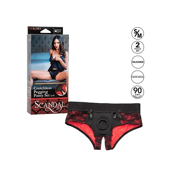 Scandal Crotchless Set S/M - Zwart van het merk Scandal -  - online bestellen bij Masculum.nl. De discrete online seks-toys en erotisch heren ondergoed winkel voor gay & hetero mannen.