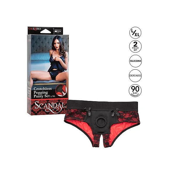 Scandal Crotchless Set L/XL - Zwart van het merk Scandal -  - online kopen bij Masculum.nl. De discrete online seks-toys en erotisch heren ondergoed winkel voor gay & hetero mannen.