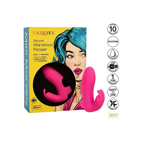 Silicone Marvelous Pleaser - Roze van het merk Mini Marvels - Vinger Vibrators - online kopen bij Masculum.nl. De discrete online seks-toys en erotisch heren ondergoed winkel voor gay & hetero mannen.
