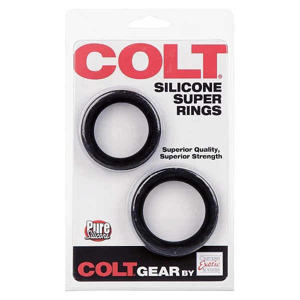 COLT Silicone Super Rings - Zwart van het merk Colt Gear - Cockringen - online kopen bij Masculum.nl. De discrete online seks-toys en erotisch heren ondergoed winkel voor gay & hetero mannen.