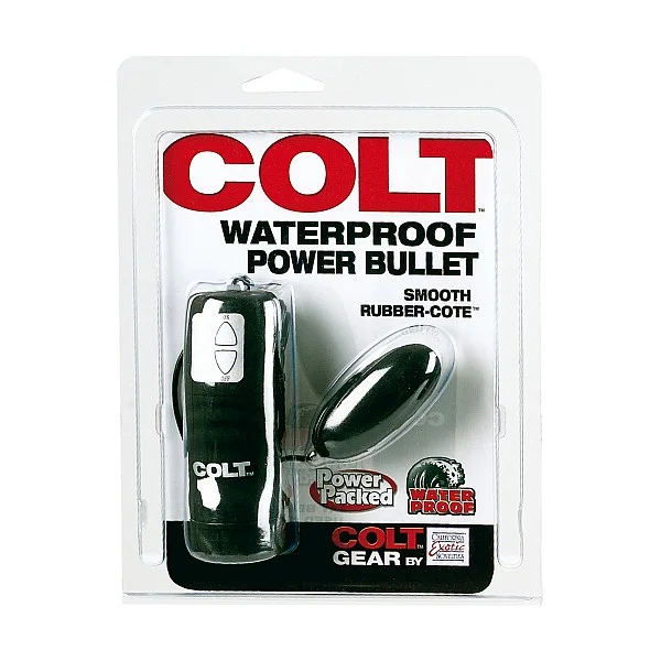 COLT Waterproof Power Bullet - Zwart van het merk Colt Gear - Vibrerende Eitjes - online bestellen bij Masculum.nl. De discrete online seks-toys en erotisch heren ondergoed winkel voor gay & hetero mannen.