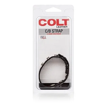 COLT Leather C/B Strap 5-snap - Zwart