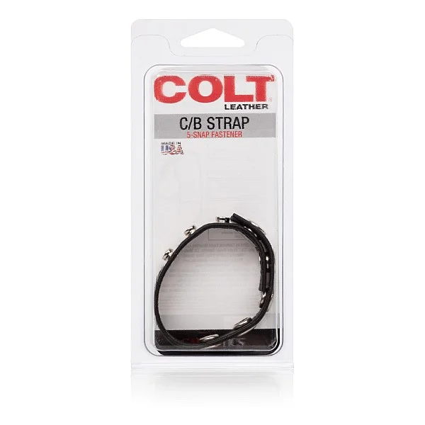 COLT Leather C/B Strap 5-snap - Zwart van het merk Colt Gear - Cockringen - online bestellen bij Masculum.nl. De discrete online seks-toys en erotisch heren ondergoed winkel voor gay & hetero mannen.