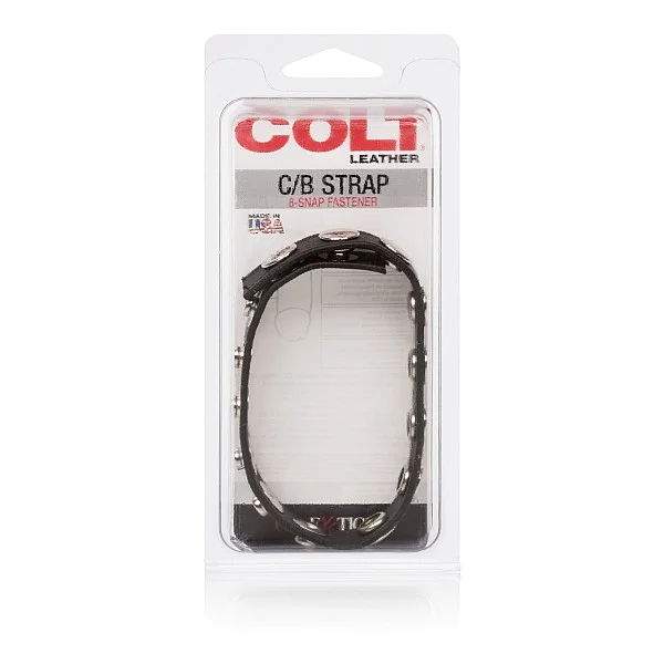 COLT Leather C/B Strap 8-snap - Zwart van het merk Colt Gear - Cockringen - online kopen bij Masculum.nl. De discrete online seks-toys en erotisch heren ondergoed winkel voor gay & hetero mannen.