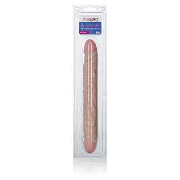 Veined Double Dong 30,45 cm - Lichte huidskleur