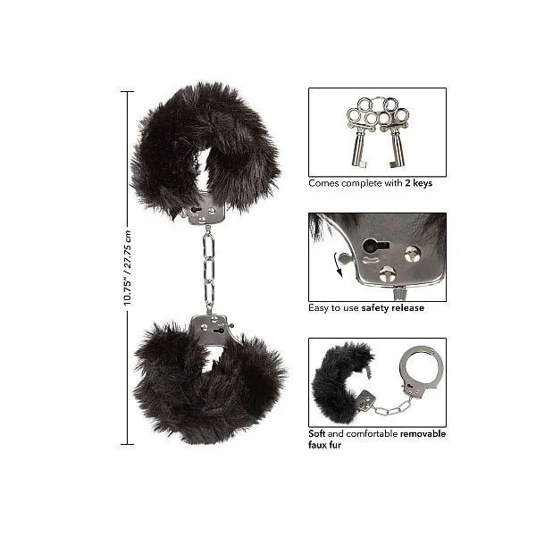 Ultra Fluffy Furry Cuffs - Zwart van het merk CalExotics - Boeien - online bestellen bij Masculum.nl. De discrete online seks-toys en erotisch heren ondergoed winkel voor gay & hetero mannen.