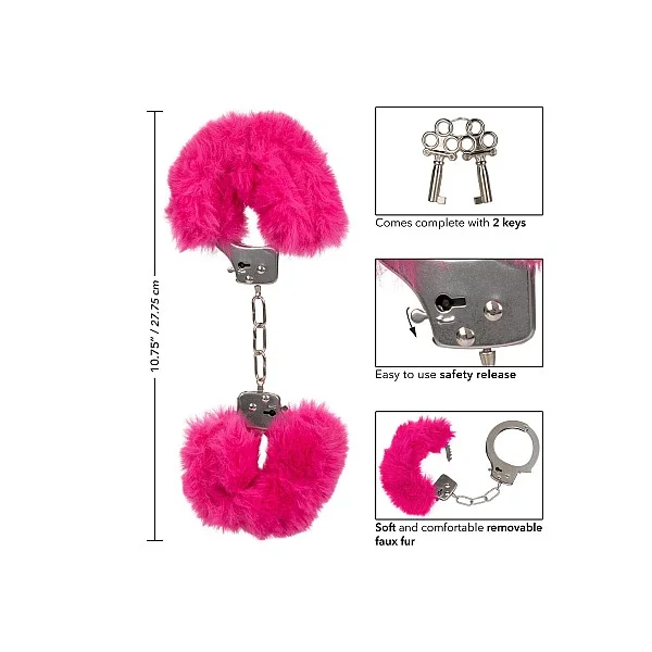 Ultra Fluffy Furry Cuffs - Roze van het merk CalExotics - Boeien - online kopen bij Masculum.nl. De discrete online seks-toys en erotisch heren ondergoed winkel voor gay & hetero mannen.