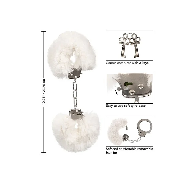 Ultra Fluffy Furry Cuffs - Wit van het merk CalExotics - Boeien - online kopen bij Masculum.nl. De discrete online seks-toys en erotisch heren ondergoed winkel voor gay & hetero mannen.