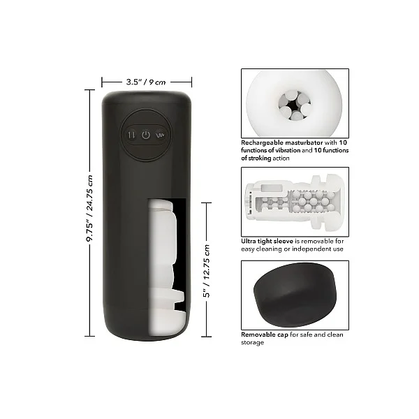 Vibro Thruster Stroker - Zwart van het merk Optimum Power - Penispompen - online kopen bij Masculum.nl. De discrete online seks-toys en erotisch heren ondergoed winkel voor gay & hetero mannen.