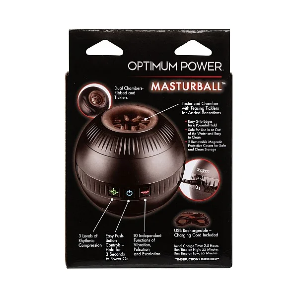 Optimum Power Masturball - Zwart van het merk Optimum Power - Sleeve Masturbators - online kopen bij Masculum.nl. De discrete online seks-toys en erotisch heren ondergoed winkel voor gay & hetero mannen.